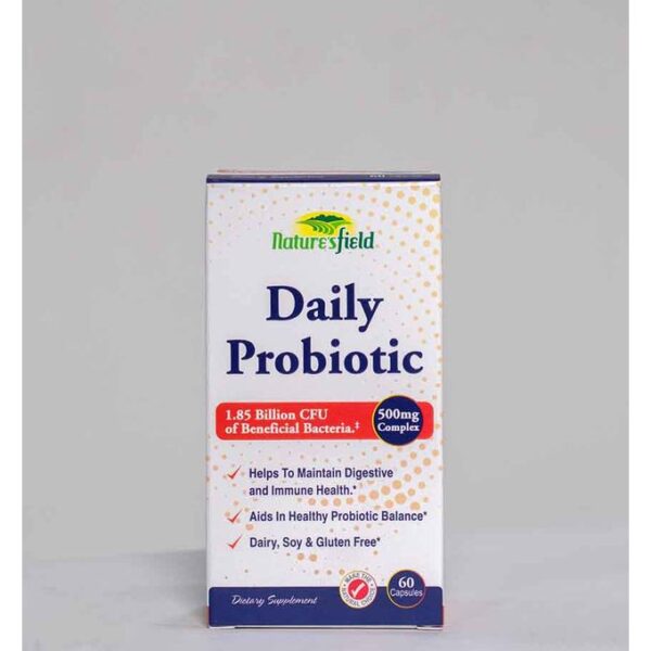 Nature'S Field Daily Probiotics 1.85billion CFU 500mg - 60 Capsules - Image 2